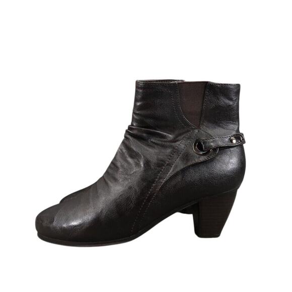 Spring Step Shoes Womens 39 Patrizia Bootie Block Heel Slouchy Leather Fashion - Picture 4 of 16